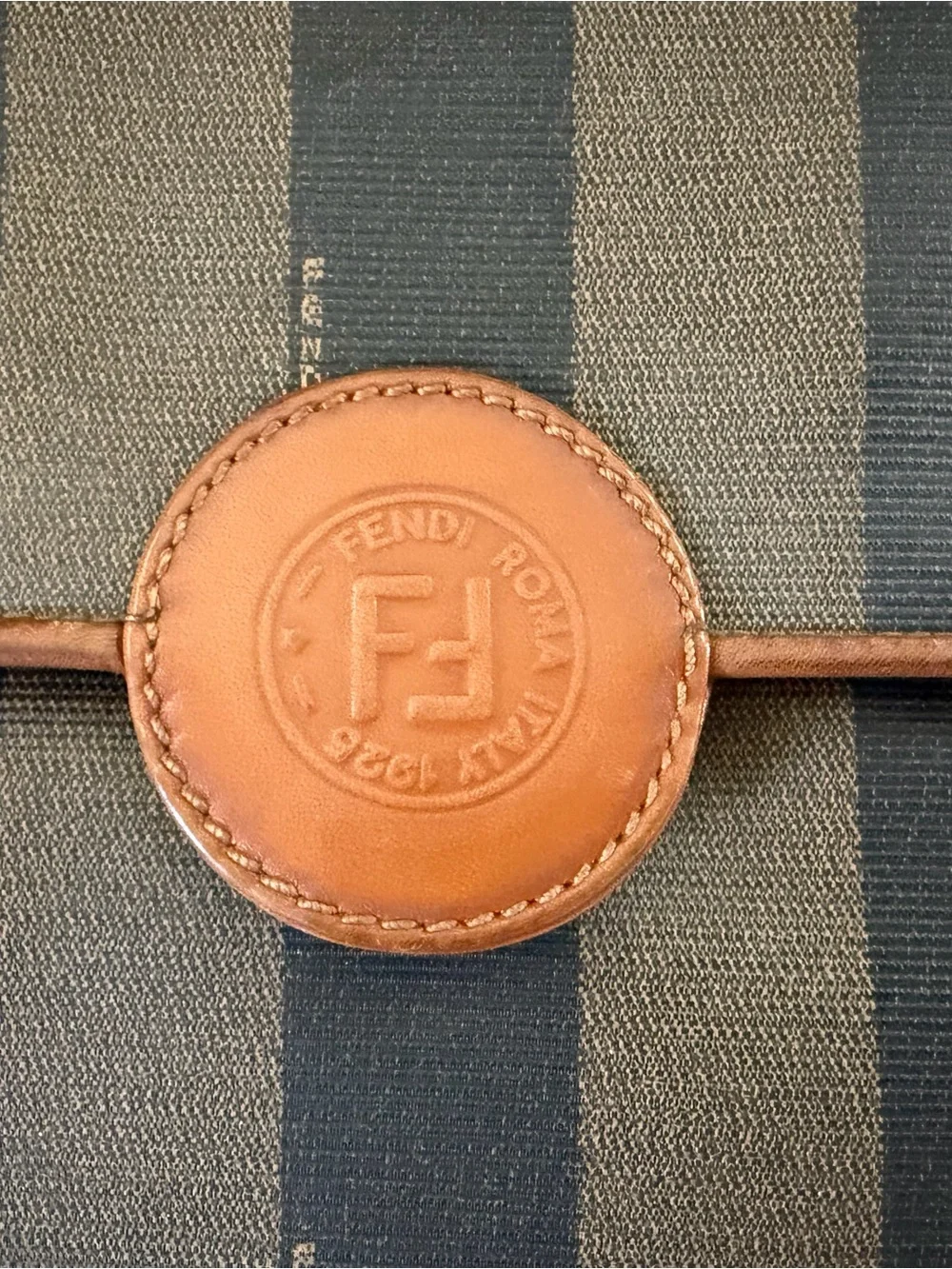 Vintage Fendi Roma Italy 1925 Pequin Stripe Envelope Clutch ⭐